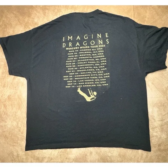 Imagine Dragons Mercury World Tour Black T Shirt 3XL Rock band - Picture 6 of 7